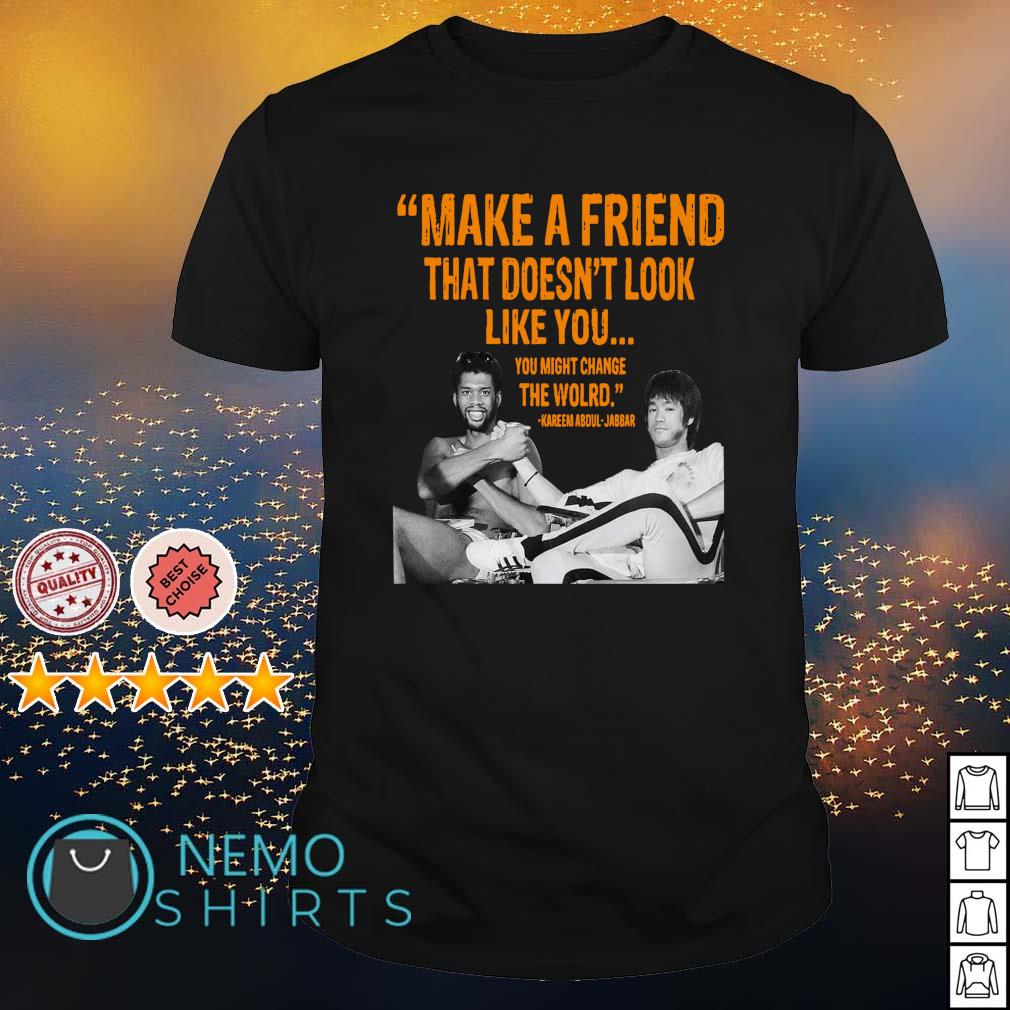 kareem abdul jabbar t shirt make a friend