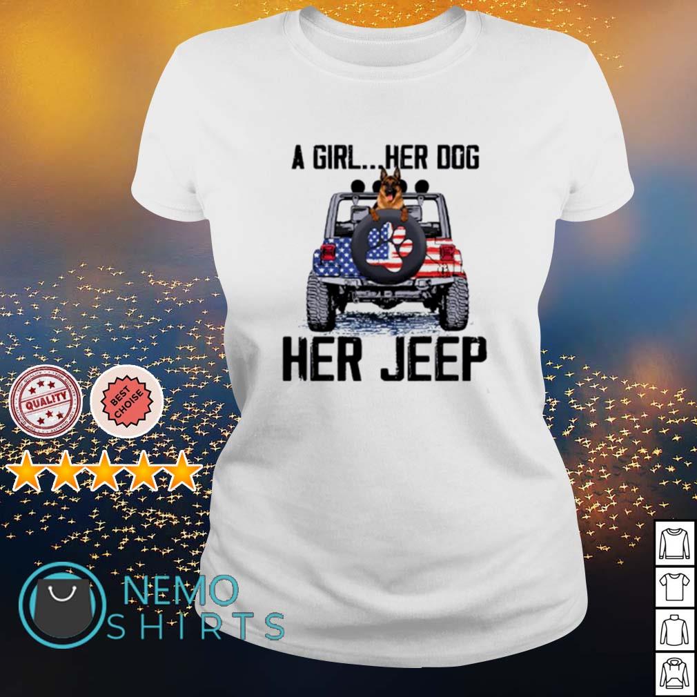 A girl her dog shop and her jeep hoodie