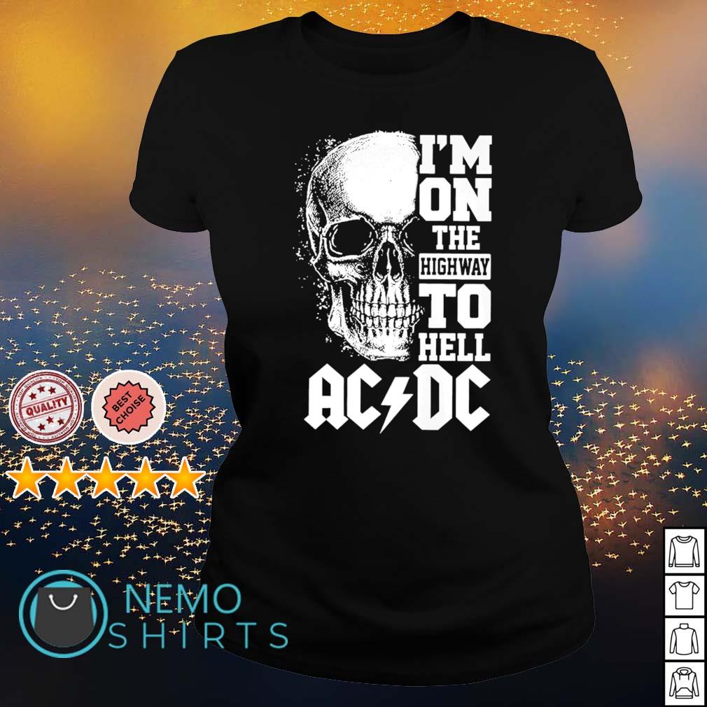 Skull I'm on the highway to hell ACDC shirt