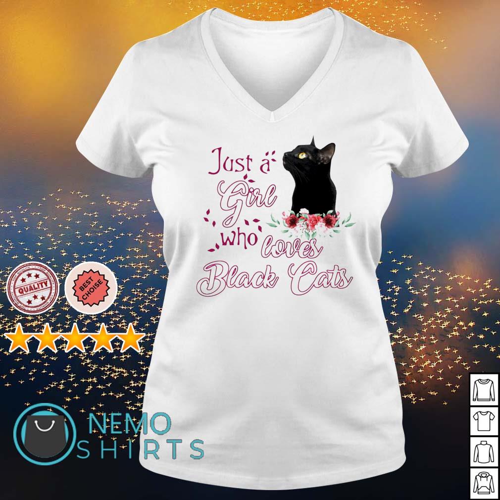 Just A Girl Who Loves Black Cats Shirt Hoodie Sweater And V Neck T Shirt