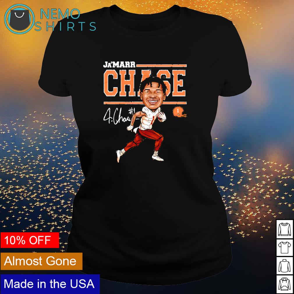 Cincinnati Football Ja'Marr Chase Cartoon signature shirt, hoodie, sweater  and v-neck t-shirt