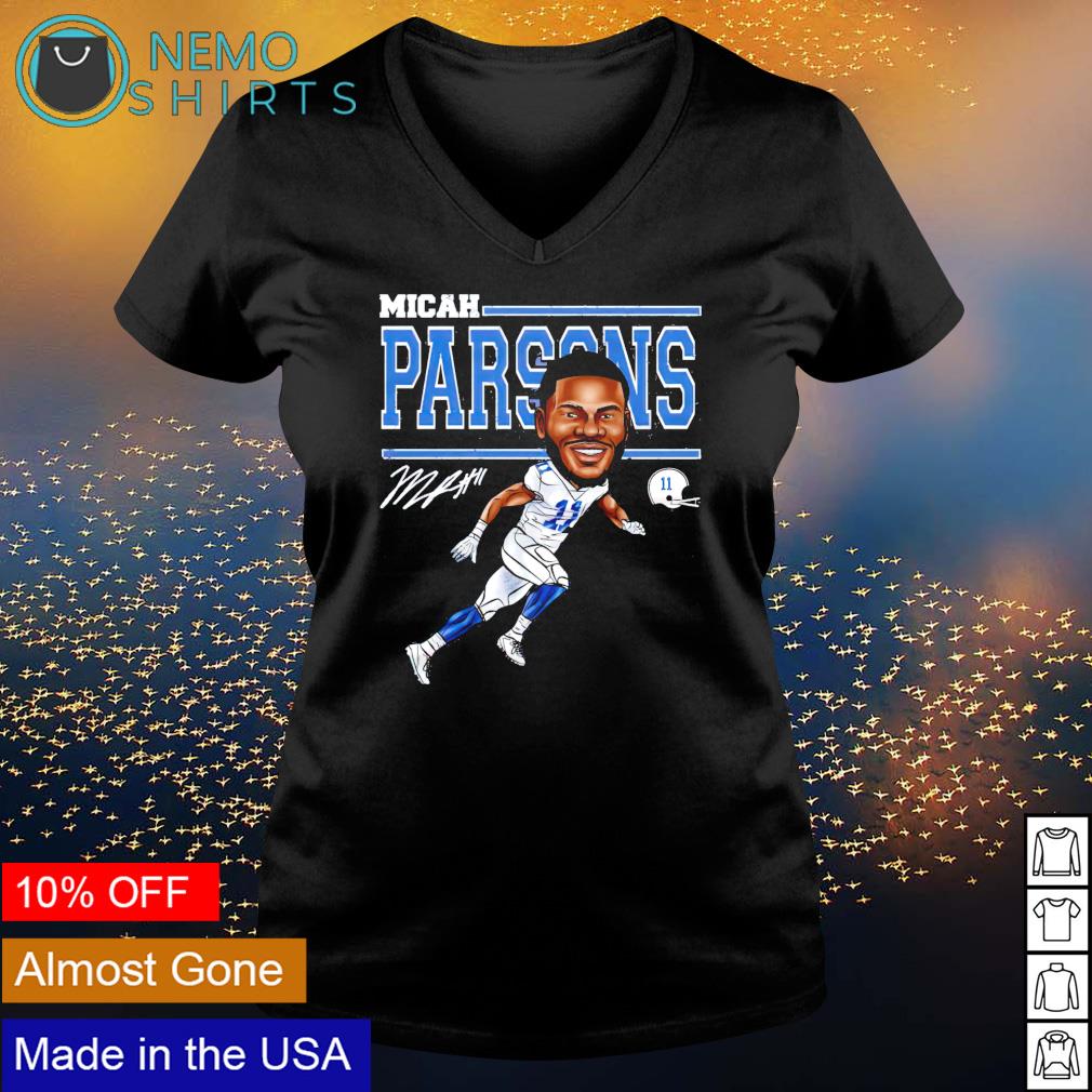 Dallas Football 11 Micah Parsons Cartoon signature shirt, hoodie, sweater  and v-neck t-shirt