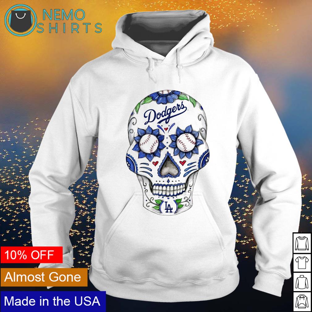Los Angeles Dodgers Tiny Turnip Women's Sugar Skull shirt, hoodie