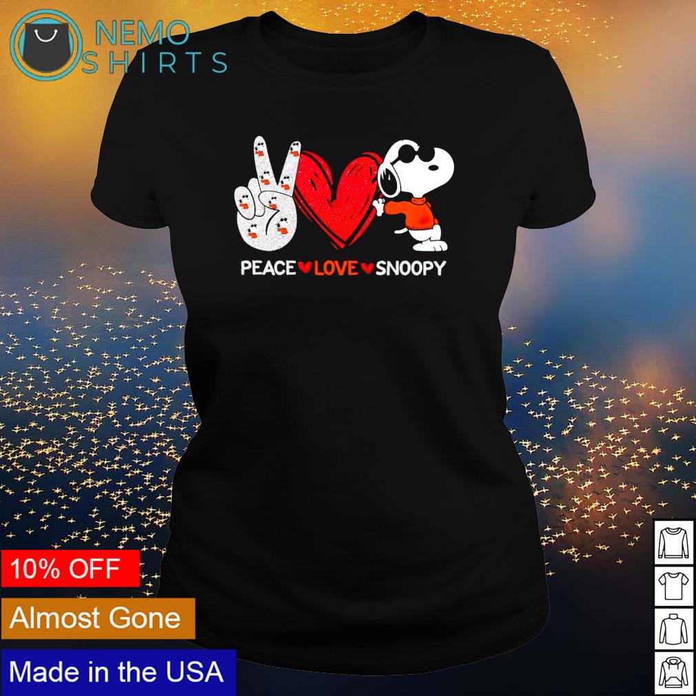 snoopy peace and love t shirt