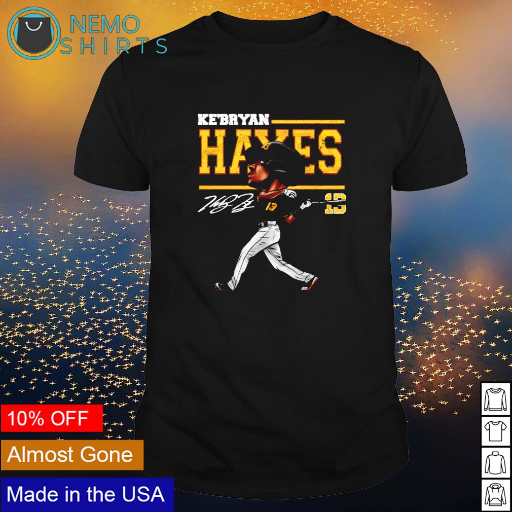 Pittsburgh Baseball Ke'Bryan Hayes 13 Cartoon signature shirt