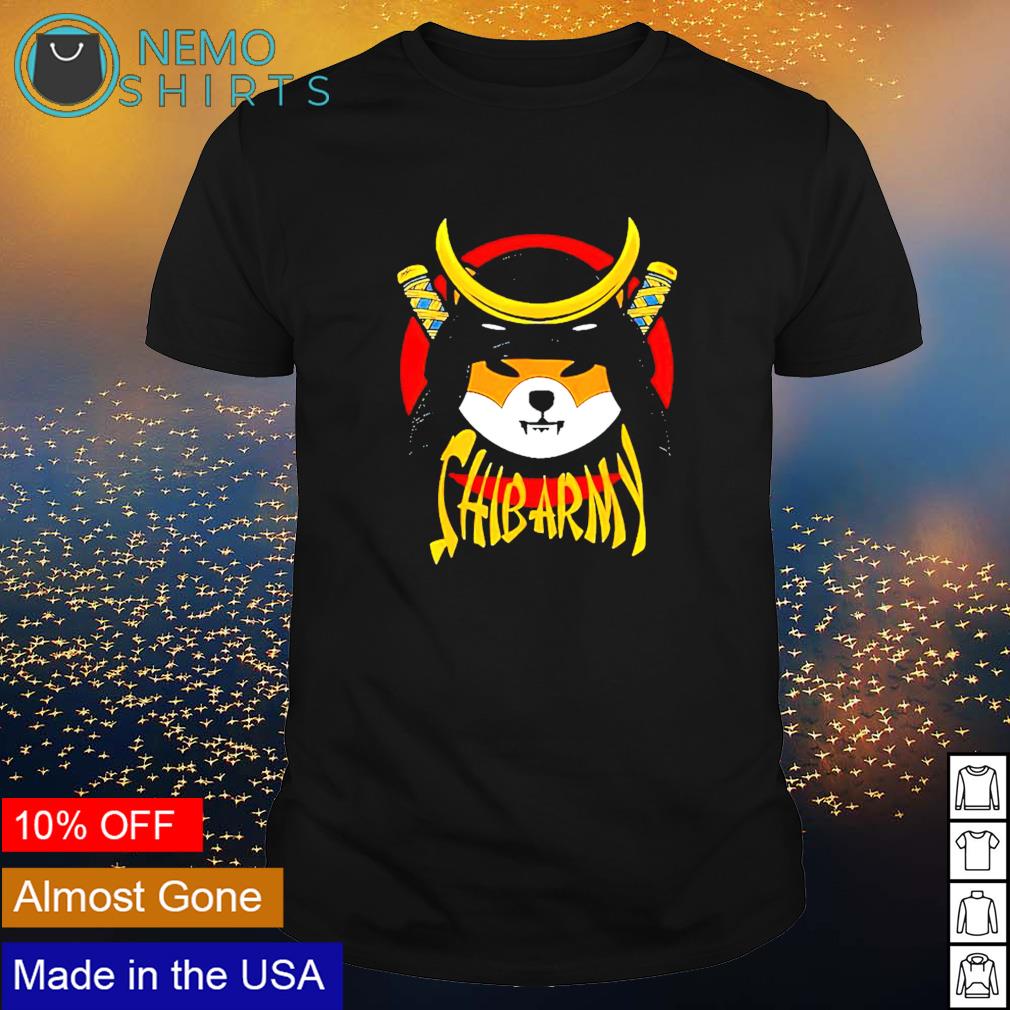 Shib army crypto samurai shiba inu coin shirt, tee, tops & Apparel