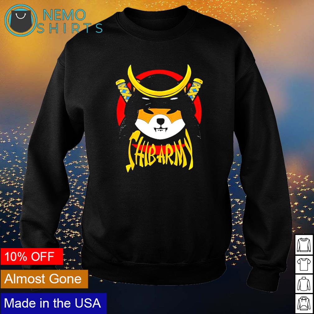Shib army crypto samurai shiba inu coin shirt, tee, tops & Apparel