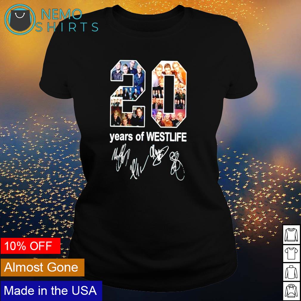 20 years of Westlife signature shirt hoodie sweater and v neck t