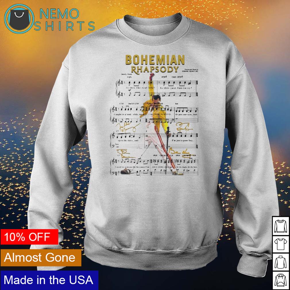 Bohemian Rhapsody sheet music shirt, hoodie, sweater and v-neck t