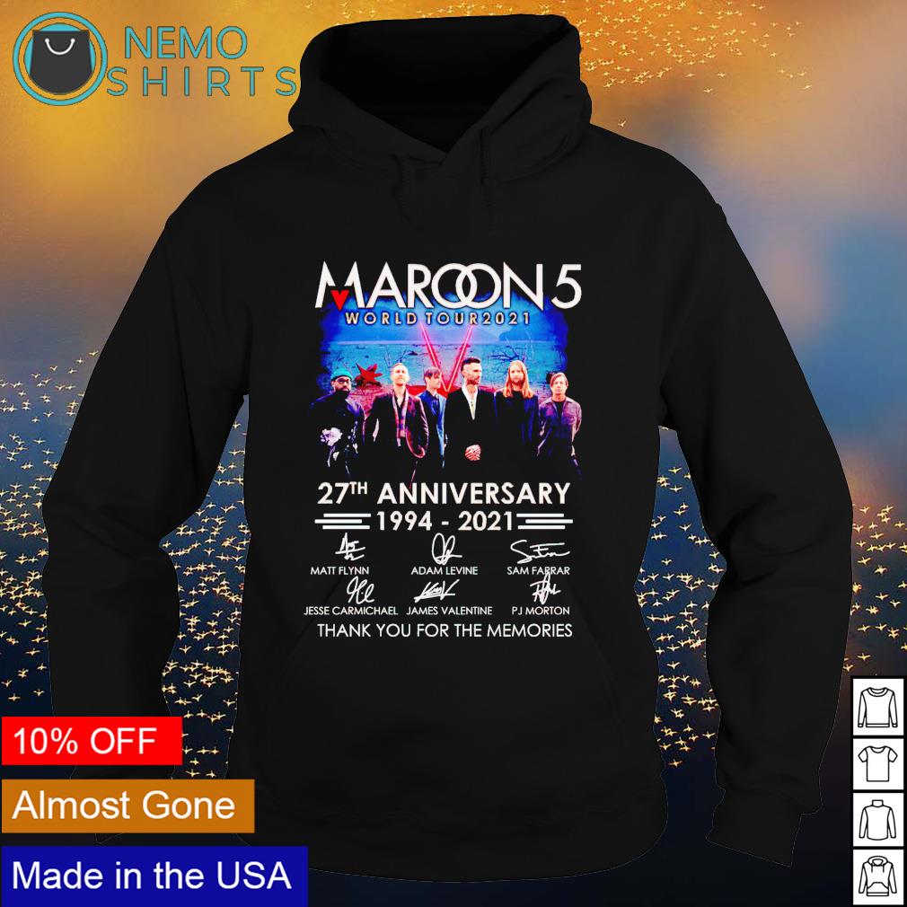 Maroon 5 world tour 2021 27th Anniversary 1994 2021 thank you for