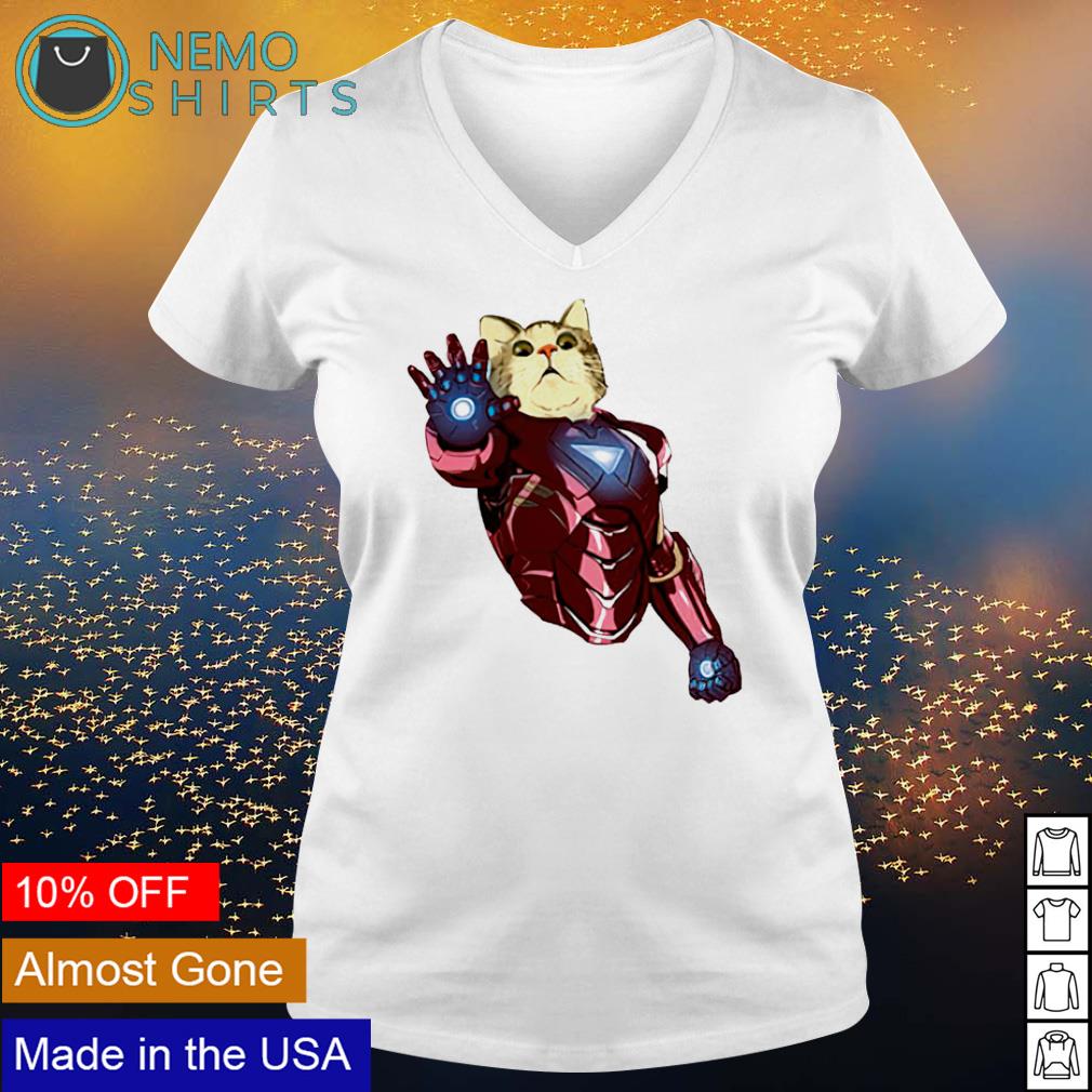 Meow Iron Man Avengers cat shirt hoodie sweater and v neck t shirt