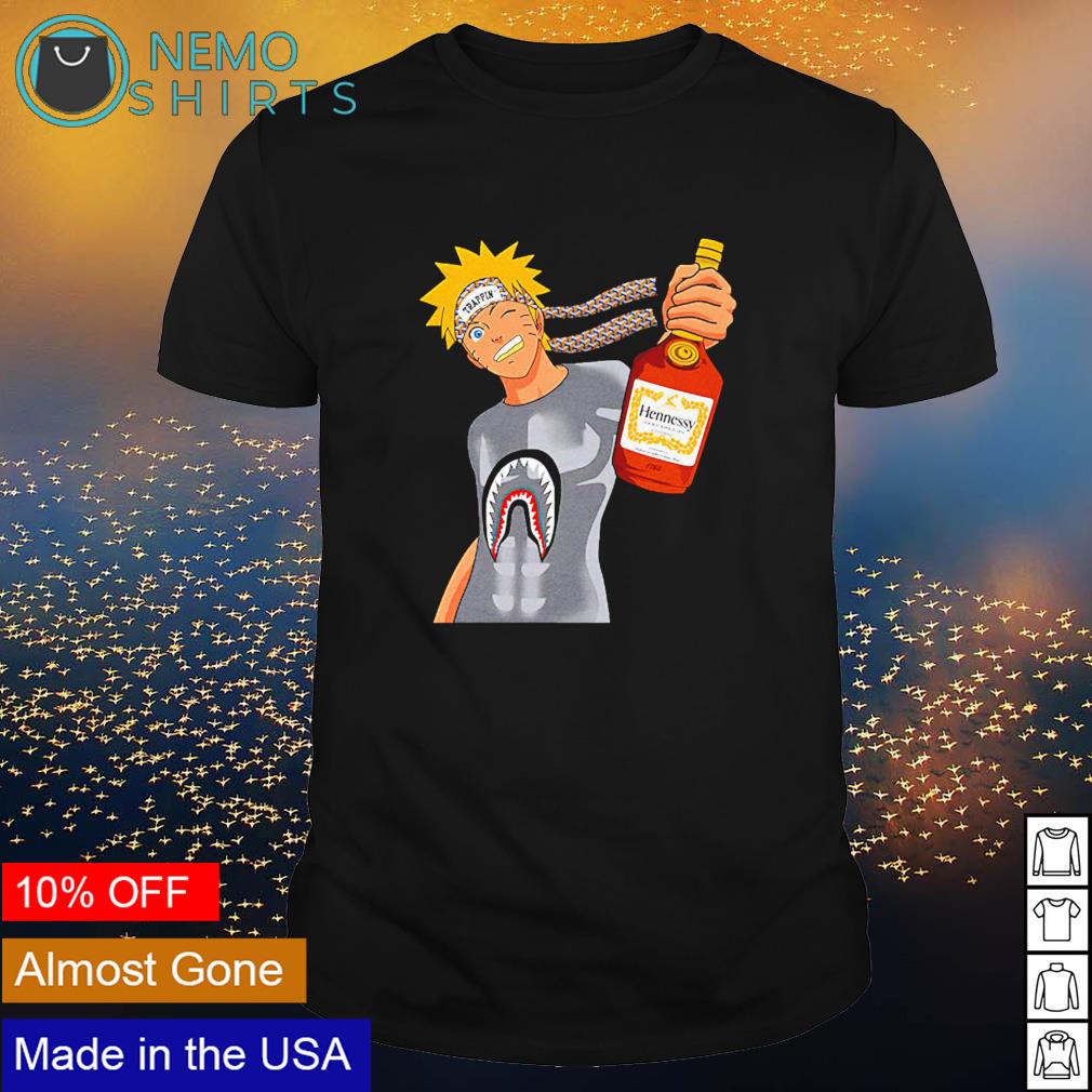 Naruto holding a hennessy bottle shirt, hoodie, sweater and v-neck t-shirt