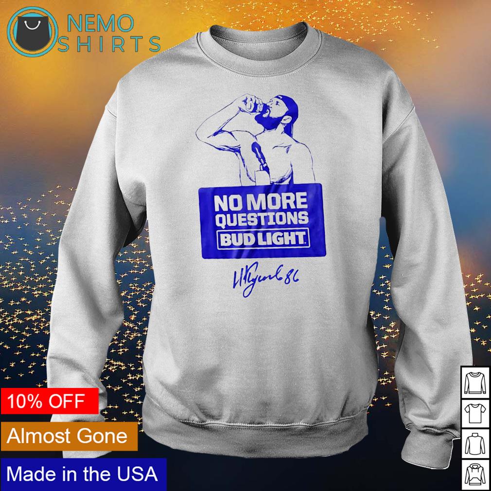 Nikita Kucherov no more questions bud light shirt, hoodie, sweater and  v-neck t-shirt