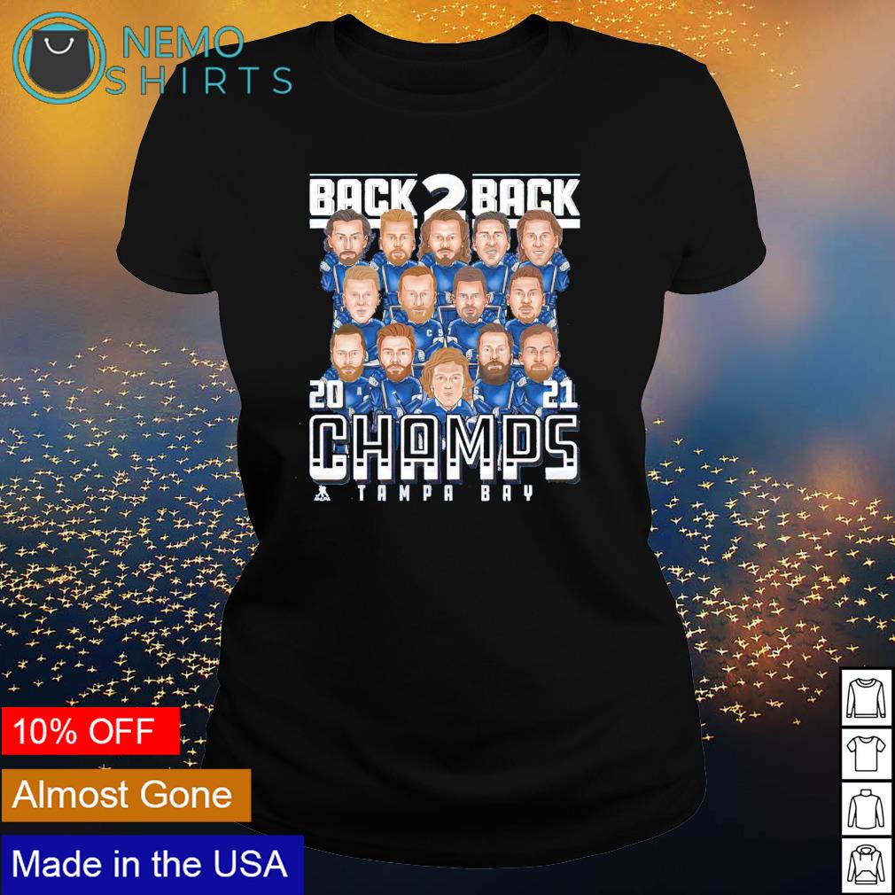 Tampa Bay Lightning Back 2 Back 21 Champs Shirt Hoodie Sweater And V Neck T Shirt