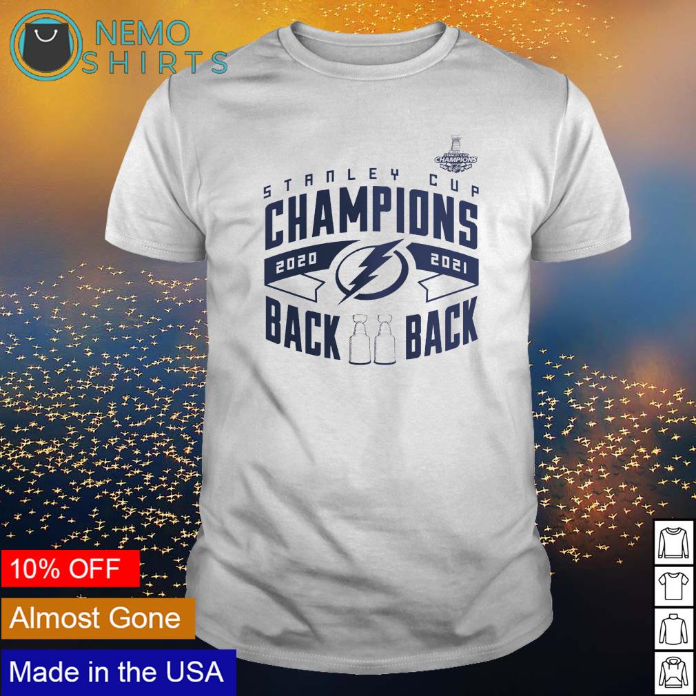 Tampa Bay Lightning Back 2 Back 21 Stanley Cup Champions Shirt Hoodie Sweater And V Neck T Shirt