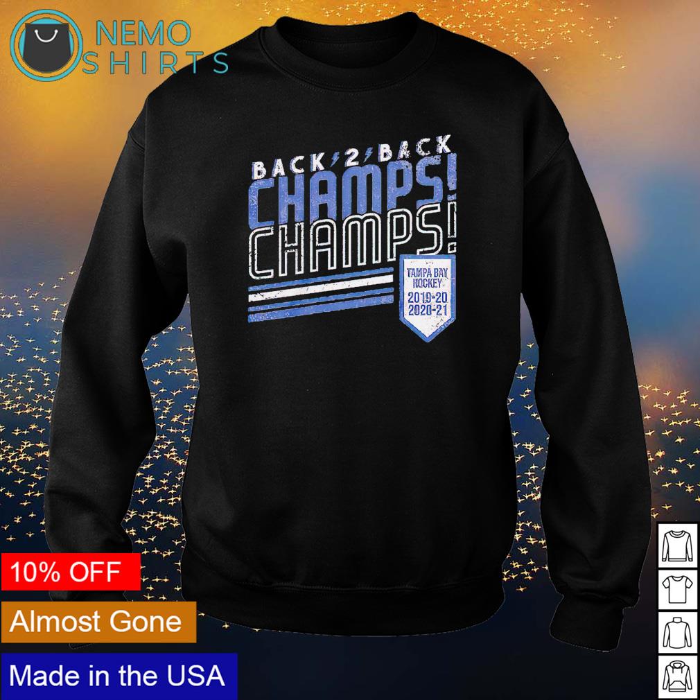 Tampa Bay Lightning Back 2 Back Champs Champs Shirt Hoodie Sweater And V Neck T Shirt