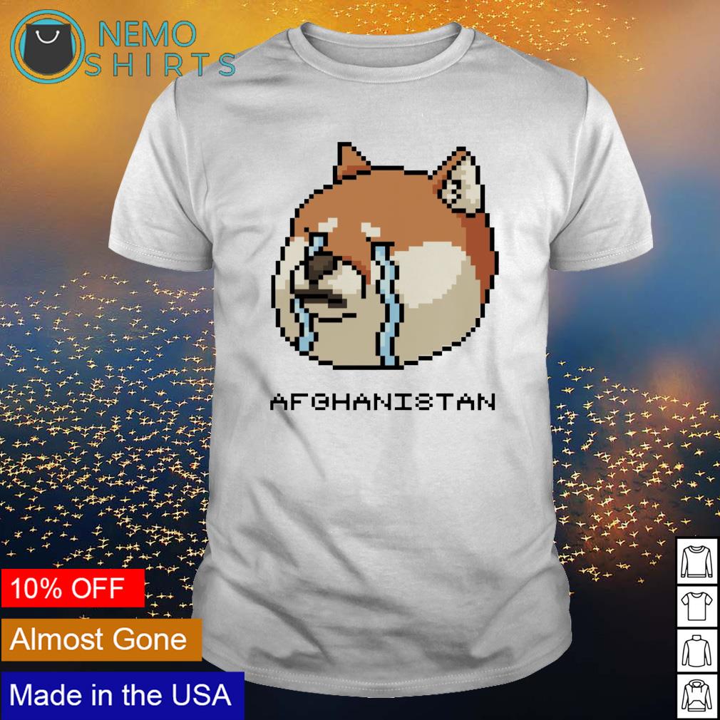 Afghanistan Doge meme cry shirt, tee, tops & Apparel
