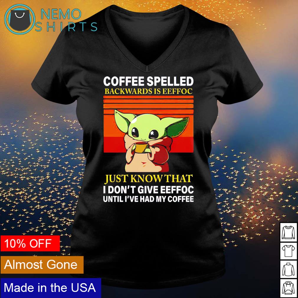 Mickey Mouse Coffee Spelled Backwards Is Eeffoc I Don't Give Eeffoc T-Shirt  - TeeNavi