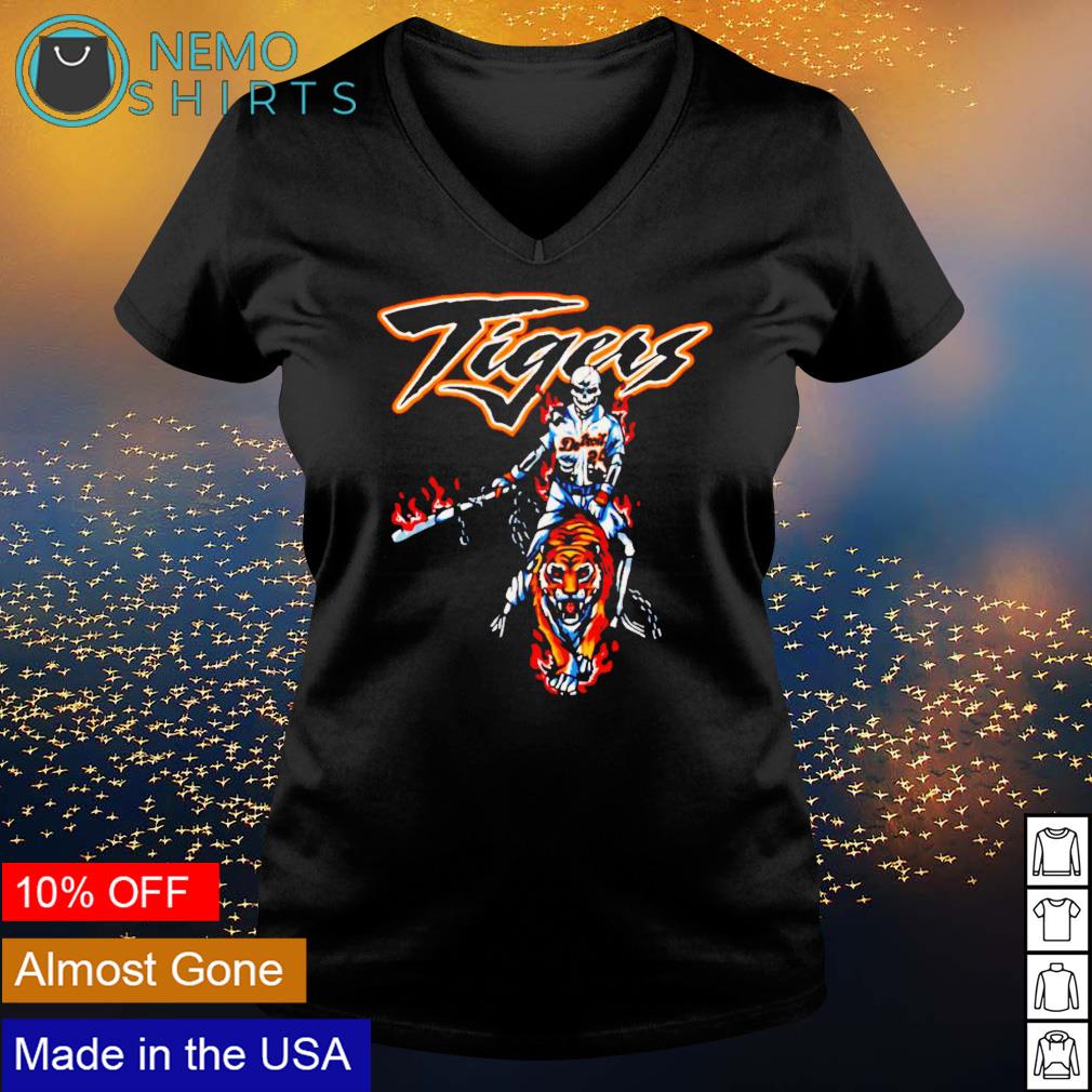 Baseball Skeleton Sana Detroit Tigers Shirt