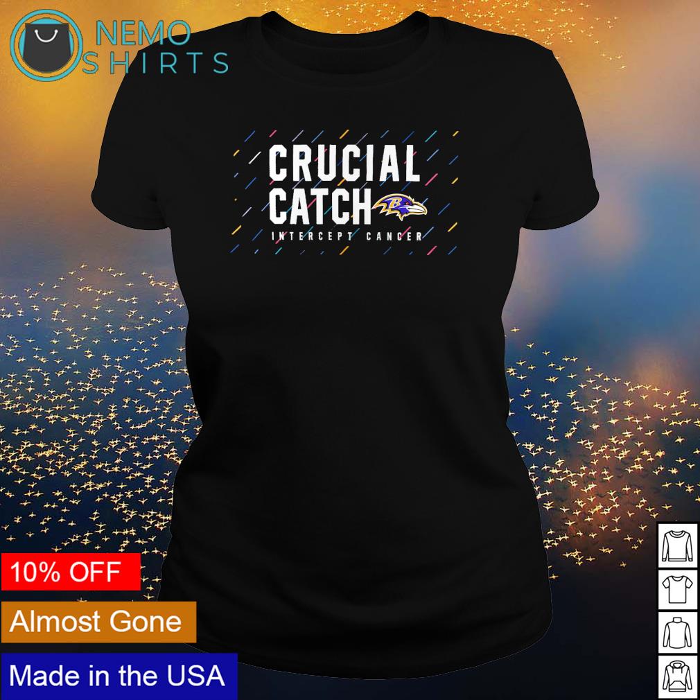 Baltimore Ravens 2021 crucial catch intercept cancer shirt, hoodie, sweater  and v-neck t-shirt