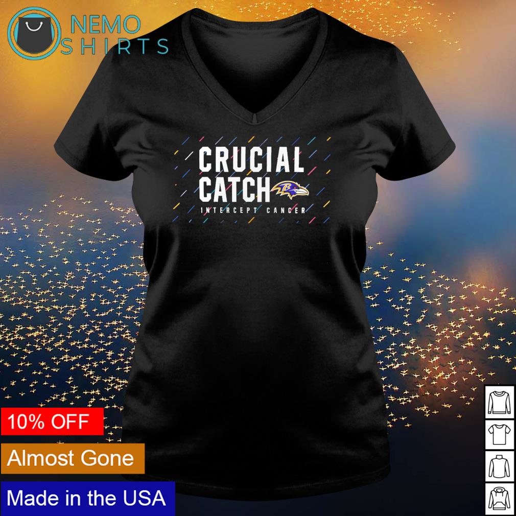 Baltimore Ravens 2021 crucial catch intercept cancer shirt, hoodie