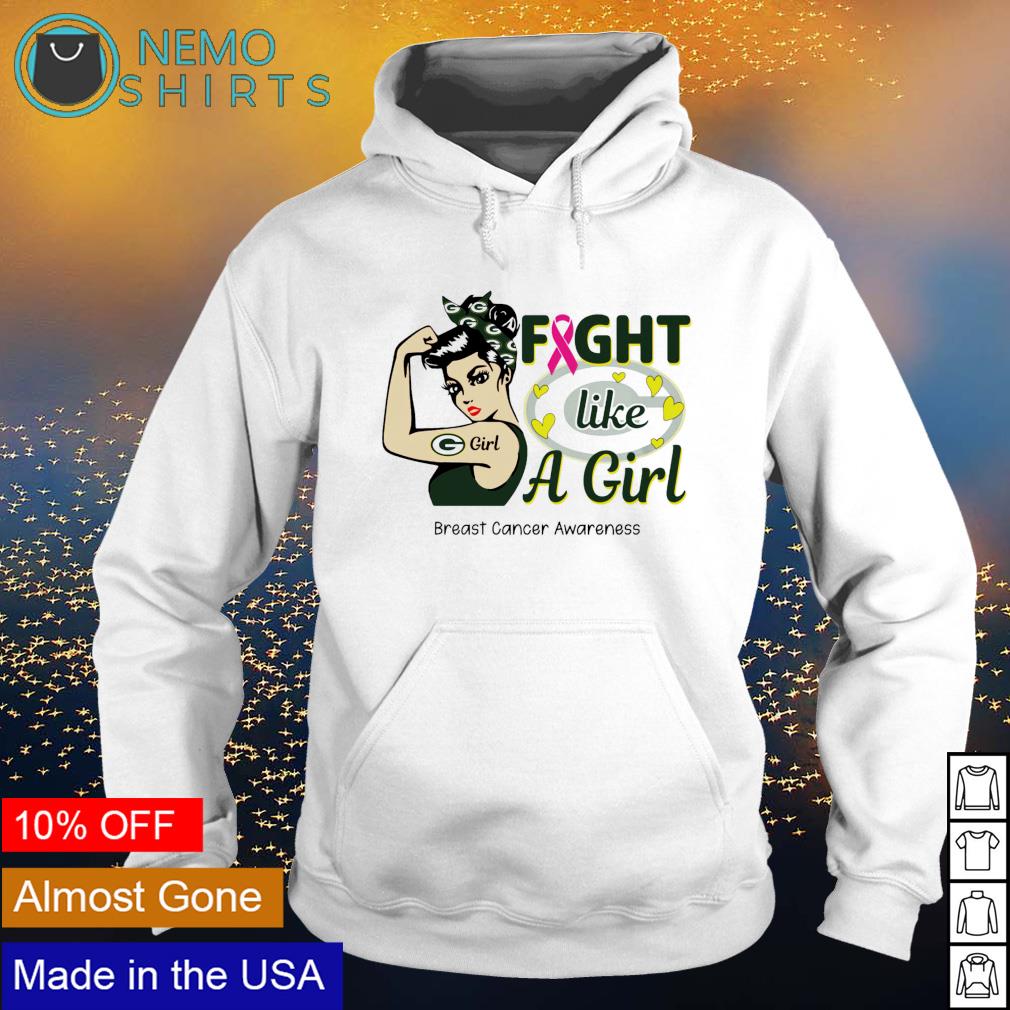 Packers fight like a girl Breast Cancer shirt, hoodie, sweater and