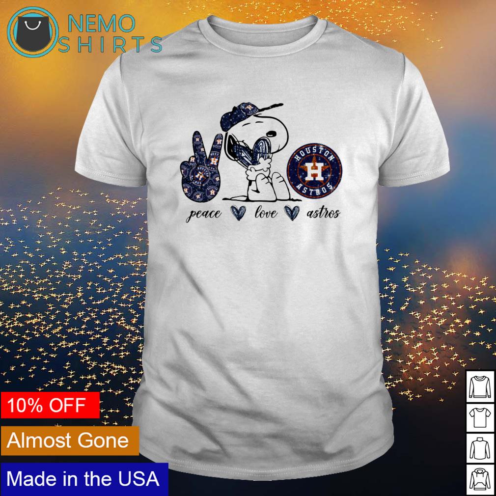 Snoopy peace love Houston Astros shirt, hoodie, sweater and v-neck