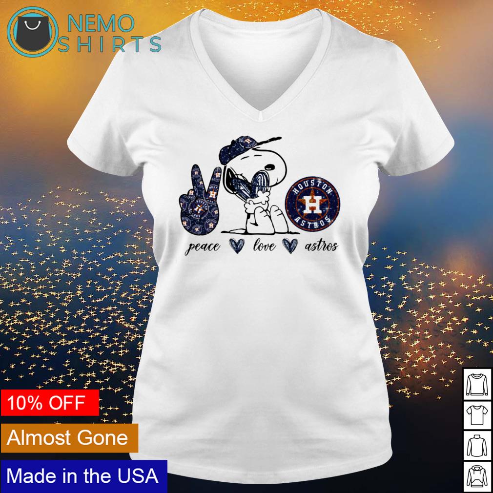 Snoopy peace love Houston Astros shirt, hoodie, sweater and v-neck