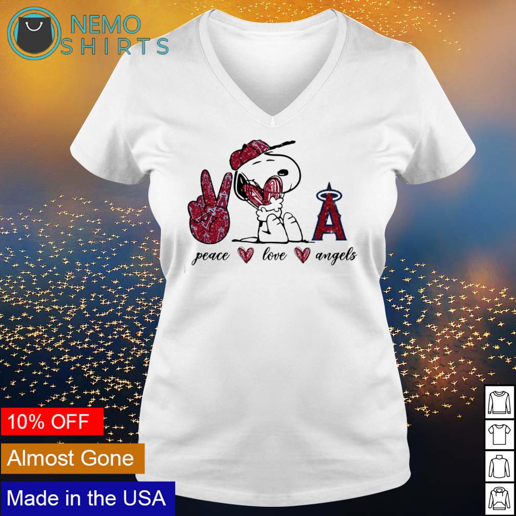 Snoopy peace love Los Angeles Angels shirt, hoodie, sweater and v