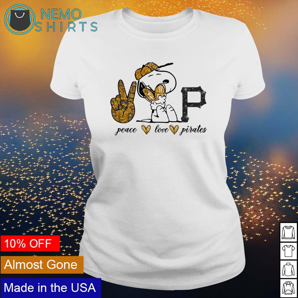 Official snoopy Peace Love Pittsburgh Pirates Shirt, hoodie, sweater, long  sleeve and tank top