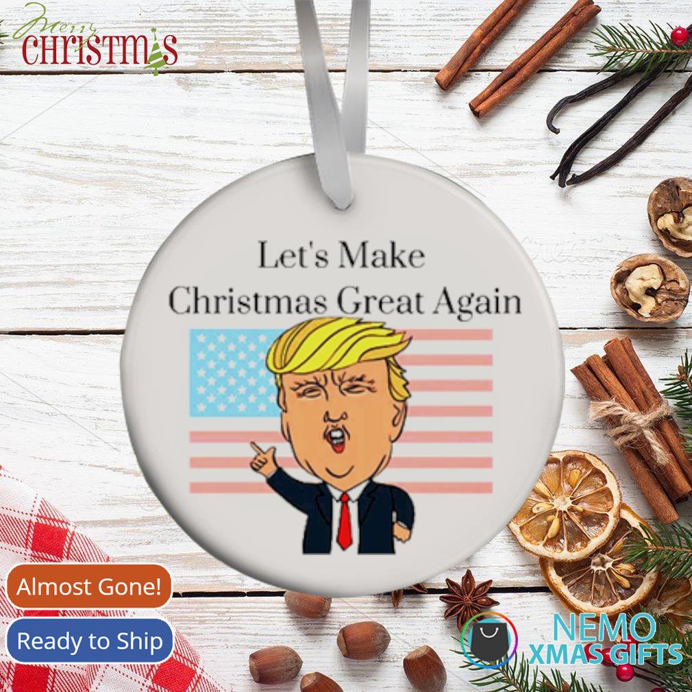 Make Christmas Great Again Funny Trump Santa Ugly Christmas Benelux Shaped  Christmas Ornament Keepsake