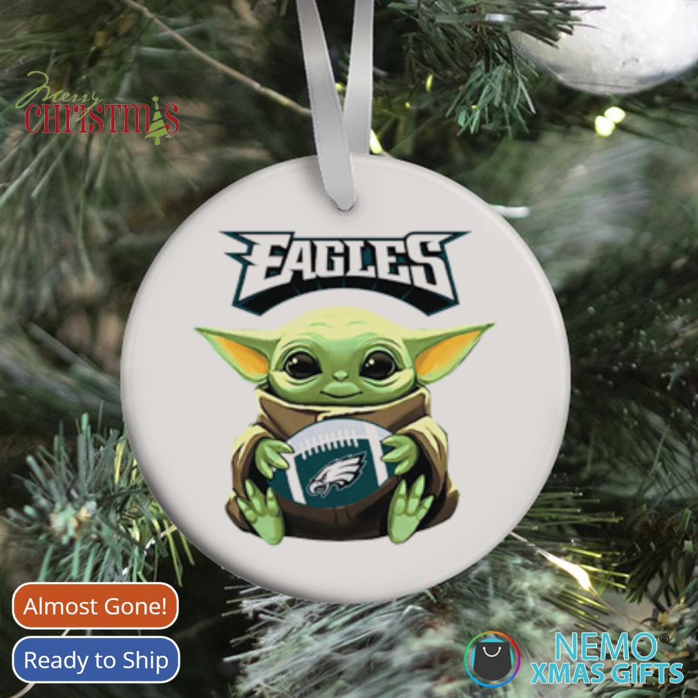 Philadelphia Eagles Christmas Baby Yoda Star Wars Funny Happy NFL