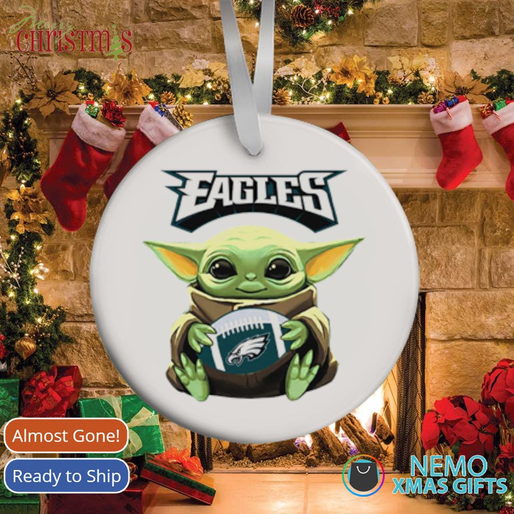 Philadelphia Eagles Christmas Baby Yoda Star Wars Funny Happy NFL