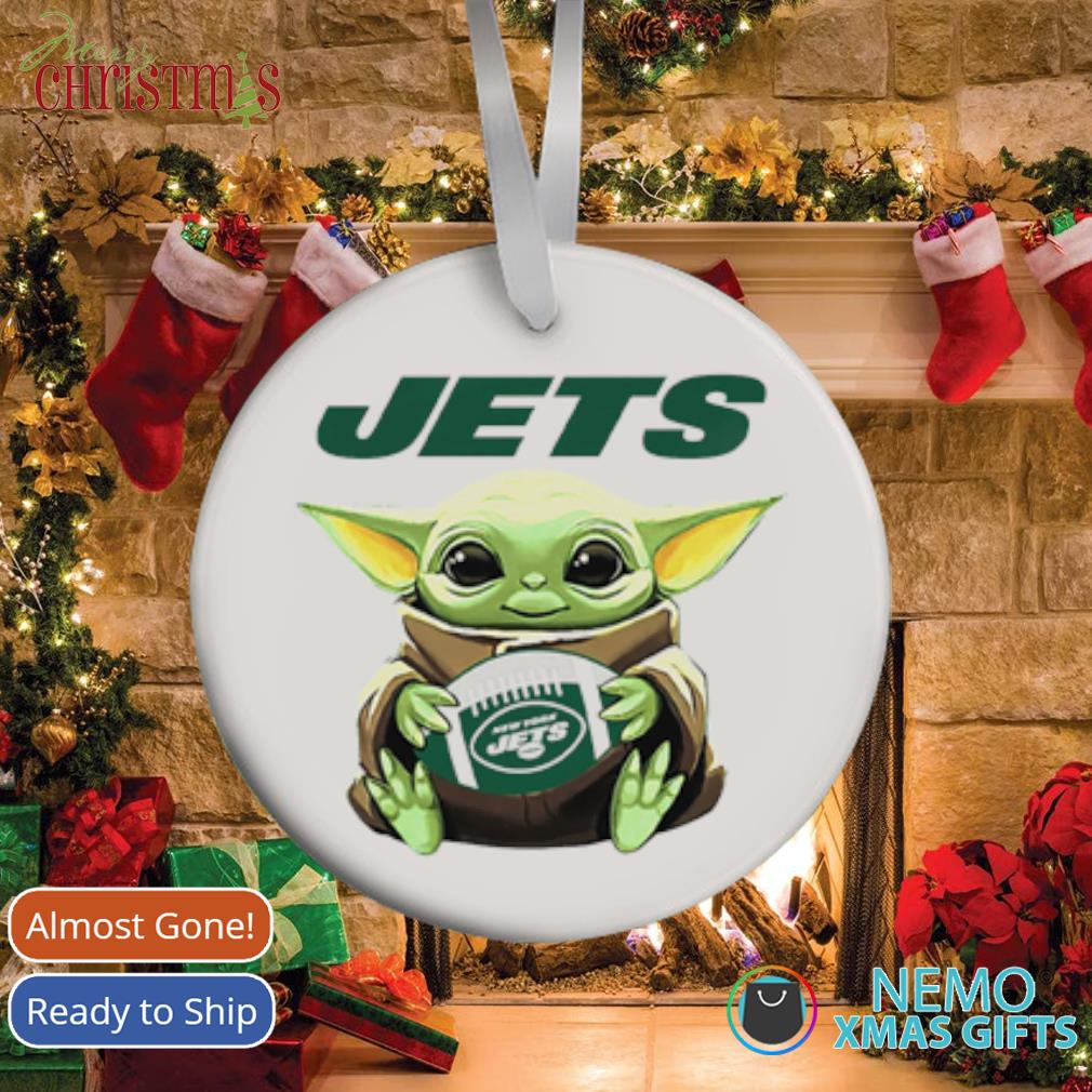 Baby Yoda New York Jets ornament