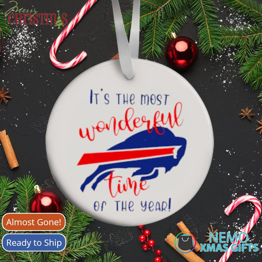 Buffalo Bills Snoopy Christmas Circle Ornament