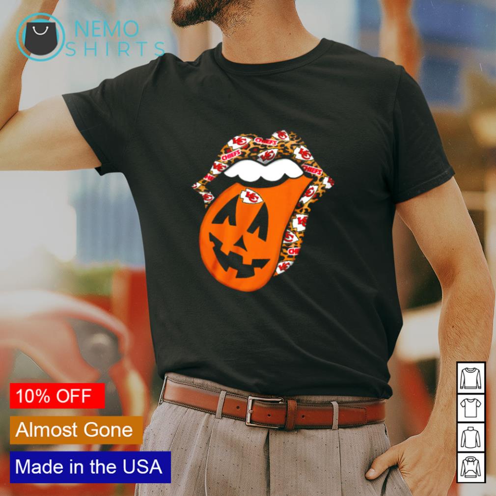 Kansas City Chiefs lips pumpkin Halloween shirt, hoodie, sweater and v-neck  t-shirt