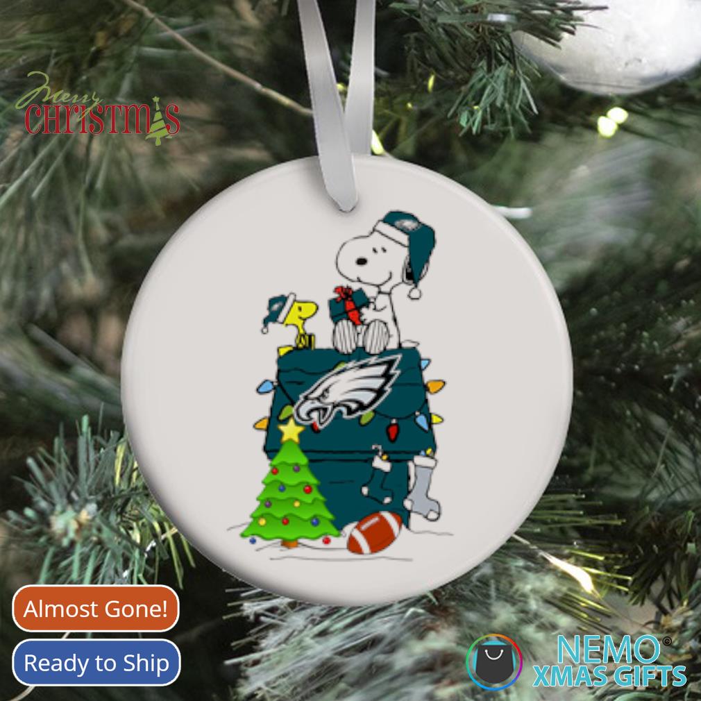 Snoopy And Woodstock Philadelphia Eagles Christmas 21 Ornament