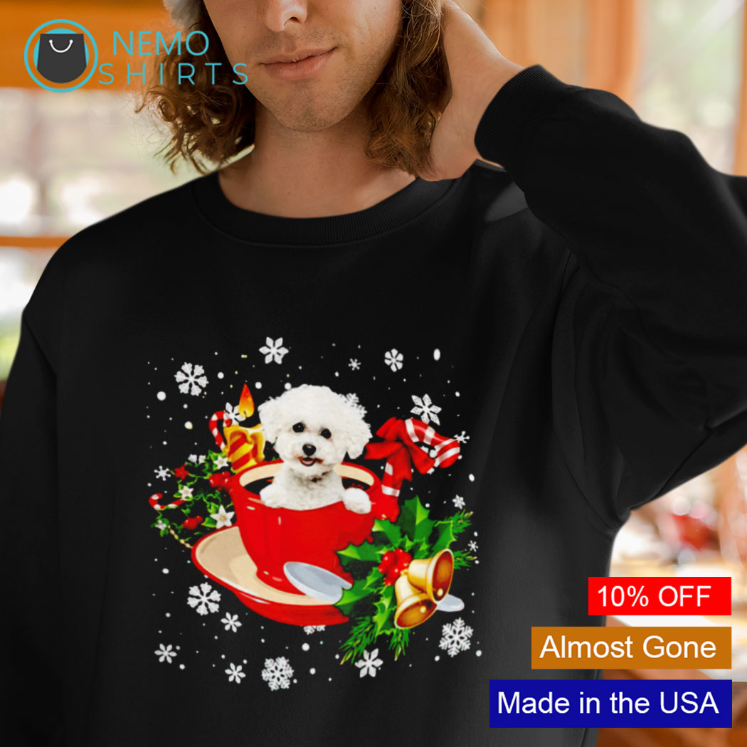 bichon frise christmas t shirt