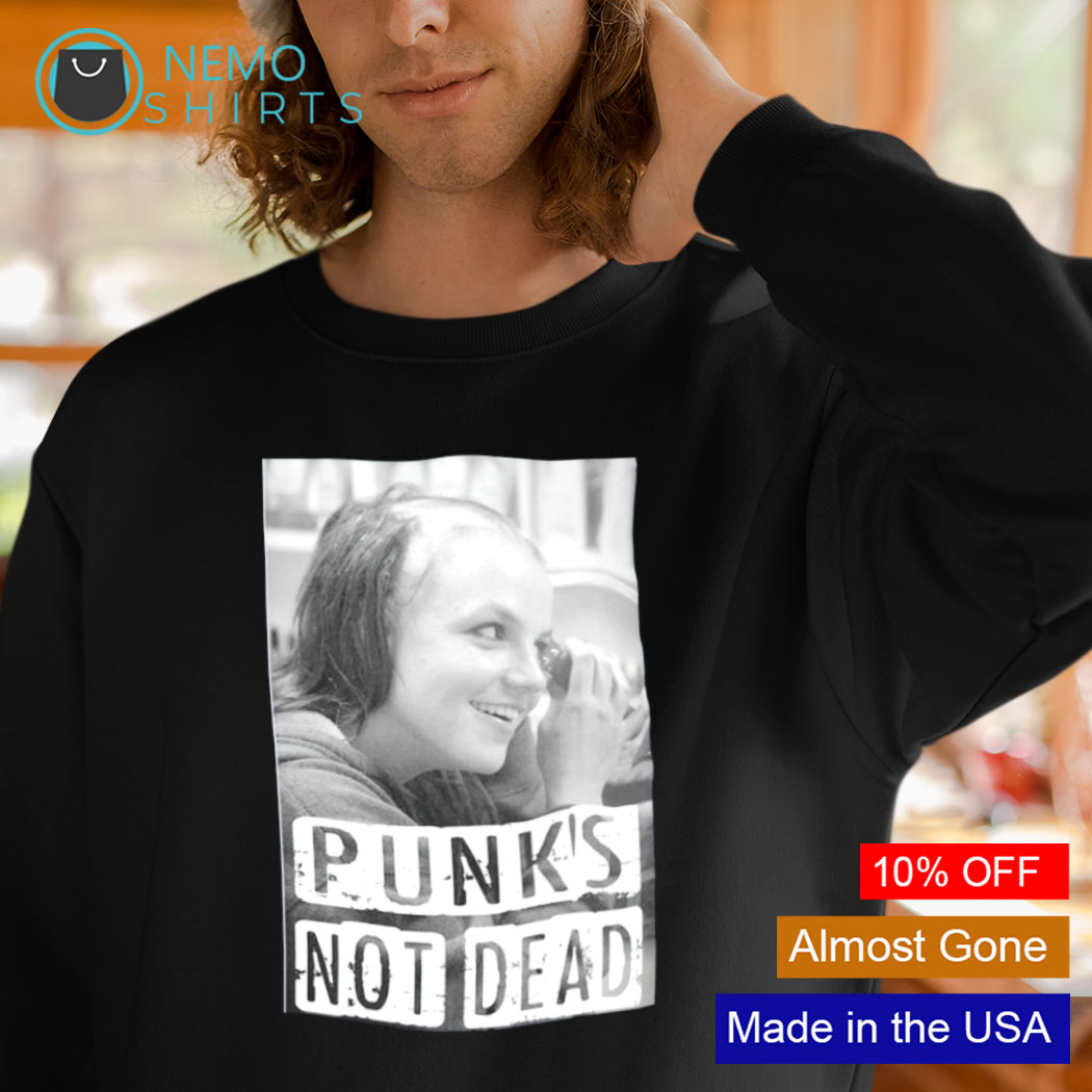 Par mount Bliv oppe Britney Spears shaved head punk's not dead shirt, hoodie, sweater and  v-neck t-shirt