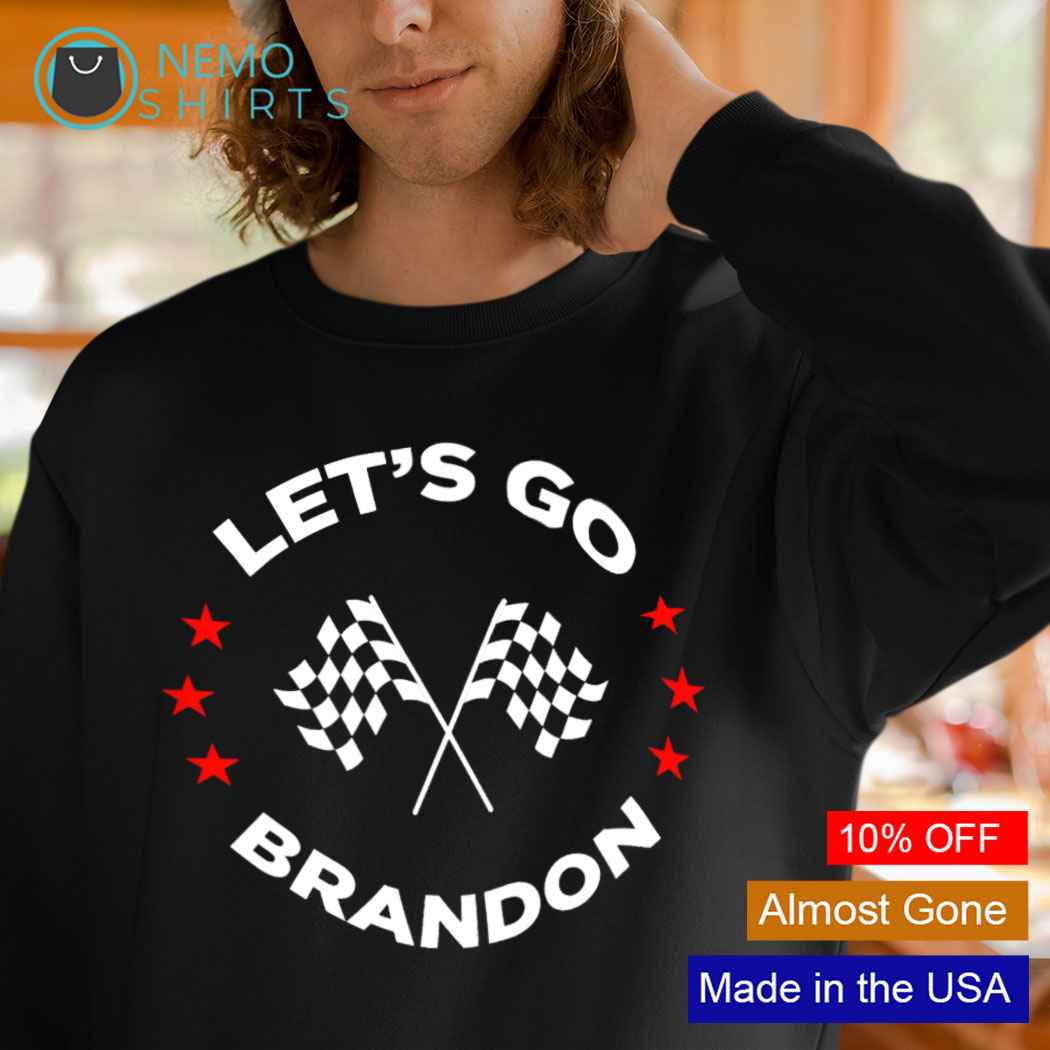 Let S Go Brandon Racing Flag Shirt Hoodie Sweater And V Neck T Shirt