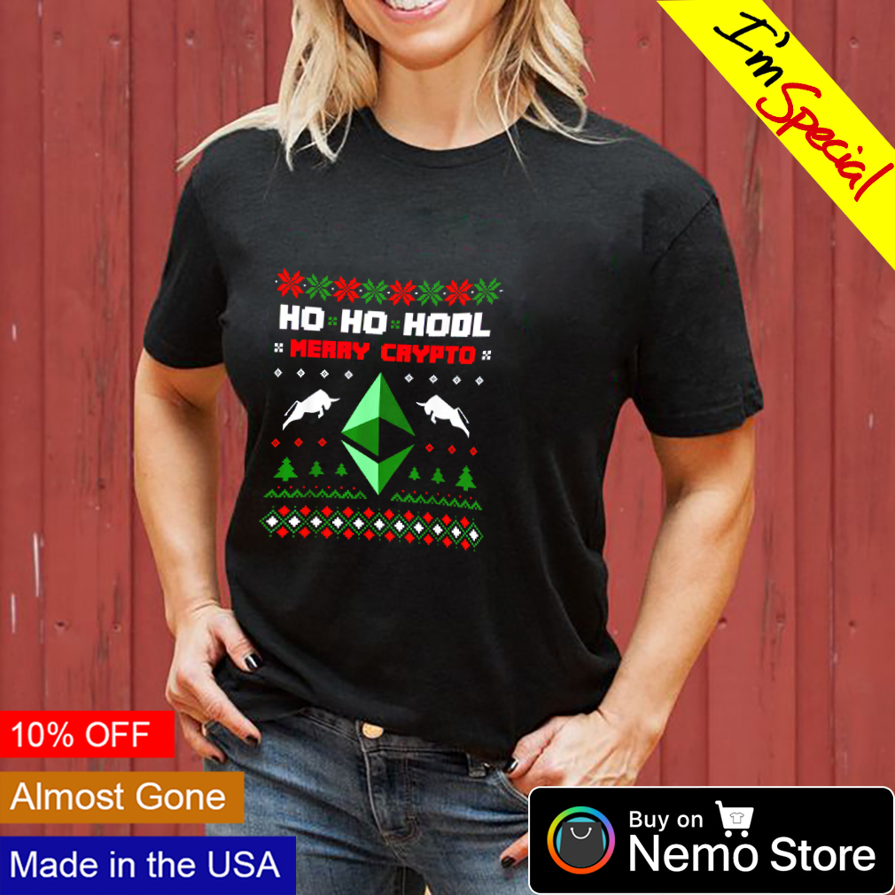 Ho Ho hodl merry crypto Christmas sweater, tee, tops & Apparel