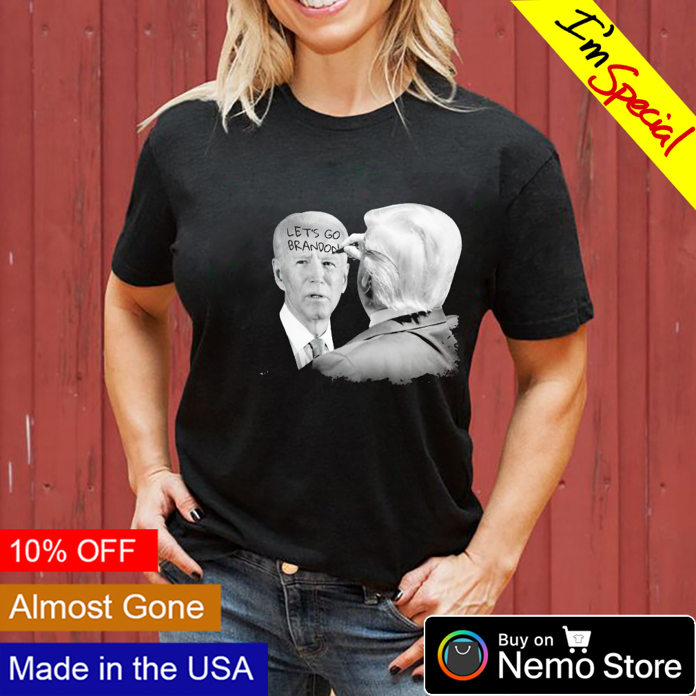 Trump write on Biden's forehead let's go Brandon shirt, hoodie, sweater and  v-neck t-shirt