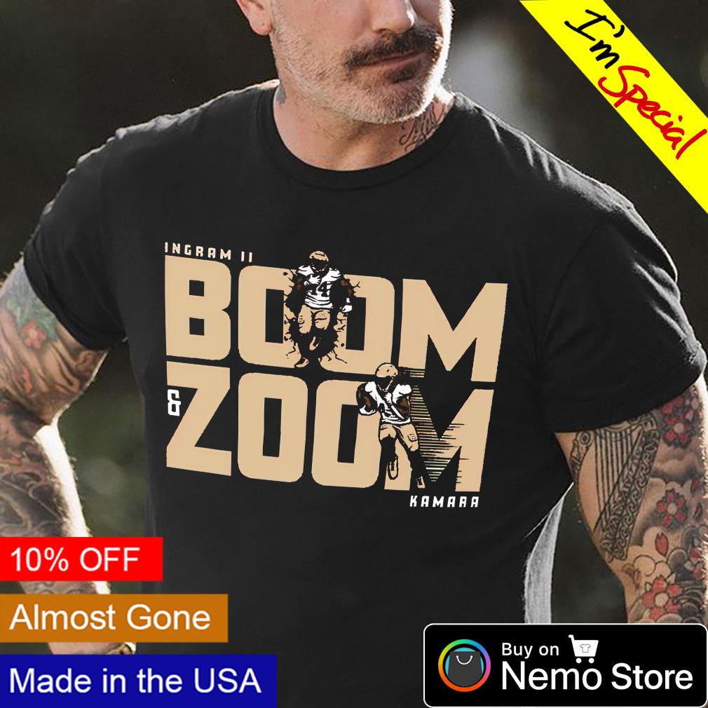 Alvin Kamara and Mark Ingram boom and zoom shirt, hoodie, sweater and  v-neck t-shirt