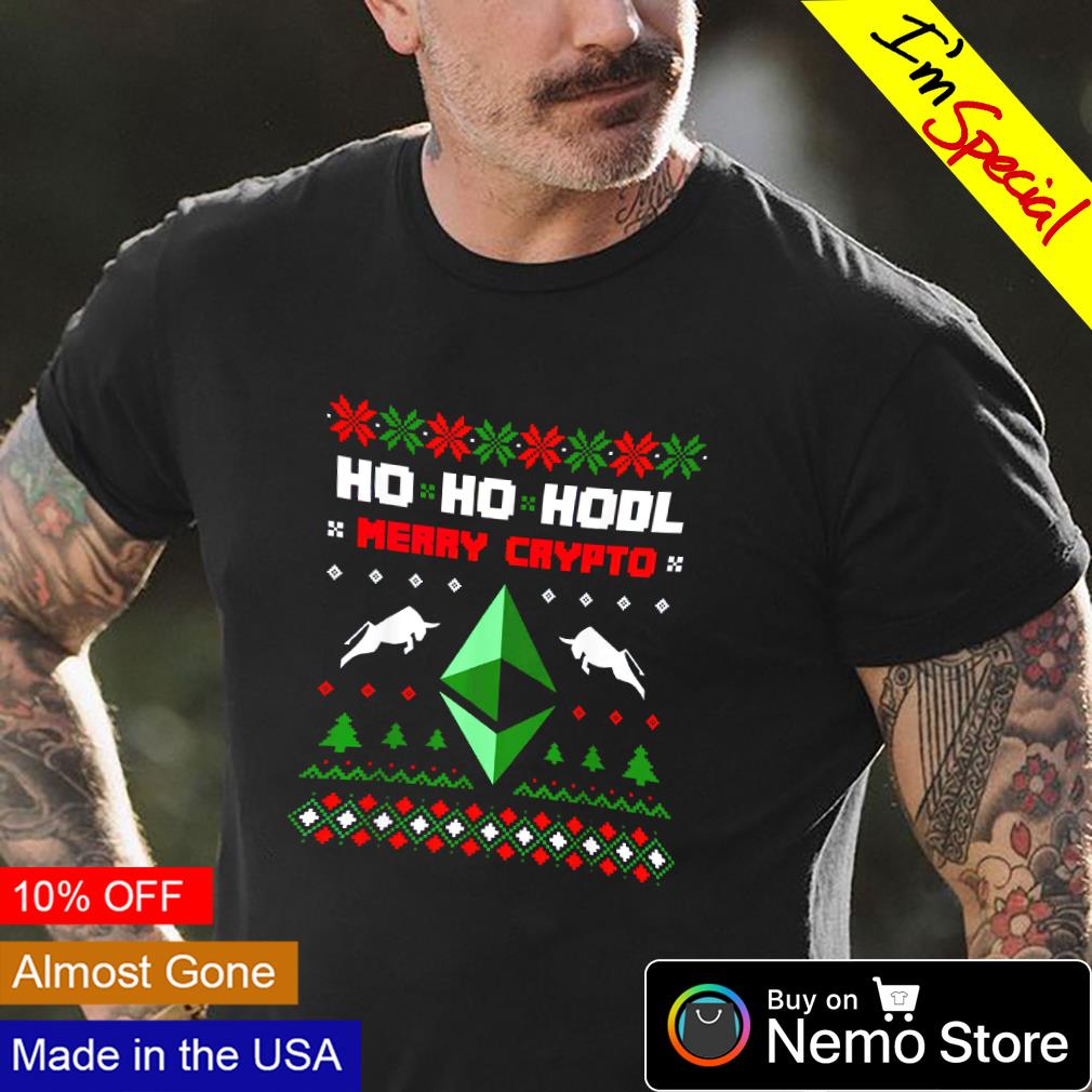 Ho Ho hodl merry crypto Christmas sweater, tee, tops & Apparel