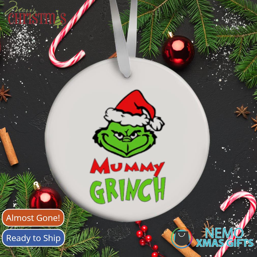 Denver Broncos Logo NFL Ugly Grinch Christmas Ornament Custom Name