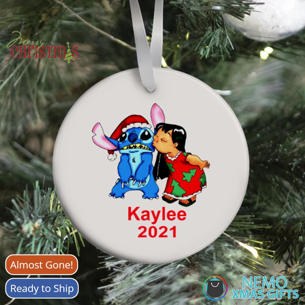 Personalized Lilo and Stitch Christmas Ornament