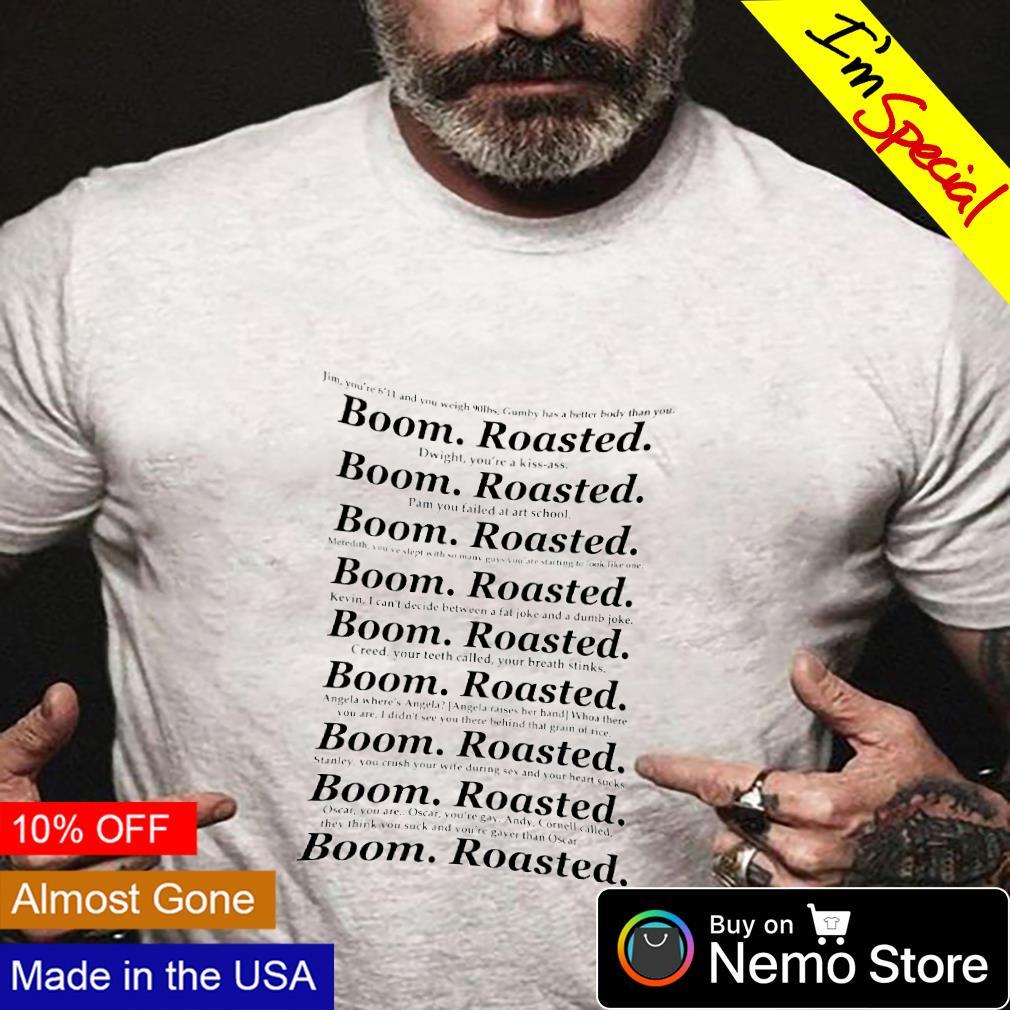 the office boom roasted shirt