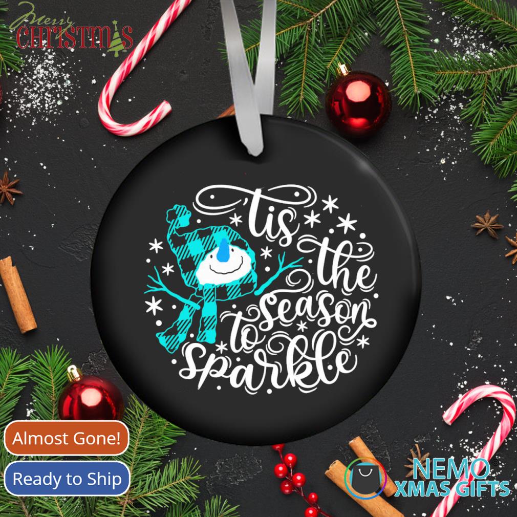 Tis The Season To Sparkle Snowman Christmas 2021 Ornament