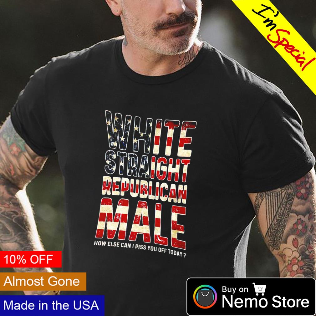 white straight republican male t shirt