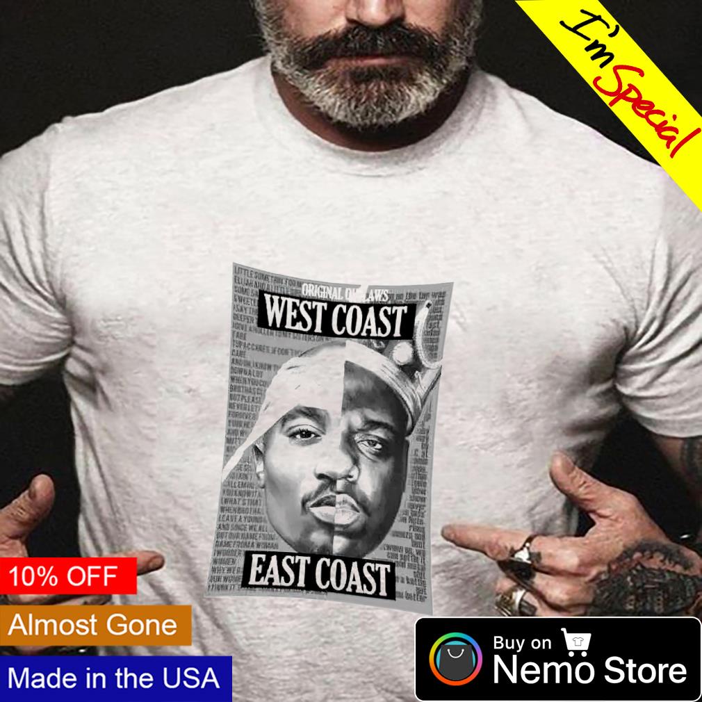 Biggie Tupac west coast east coast shirt, hoodie, v-neck